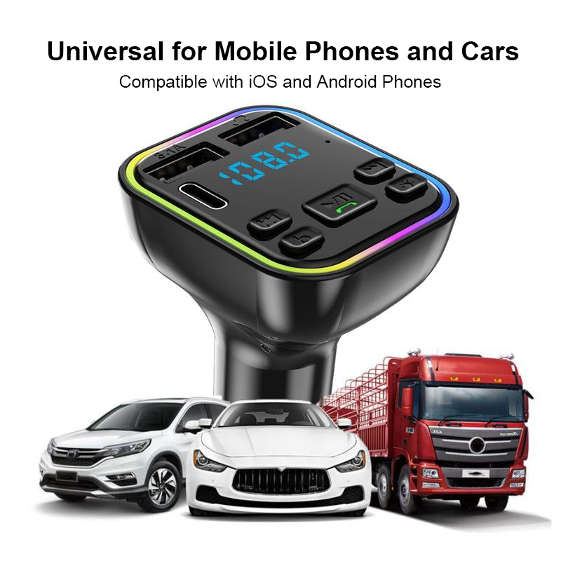 🔥Hot Sale Deals-Colorful Lights Bluetooth Car MP3 Player