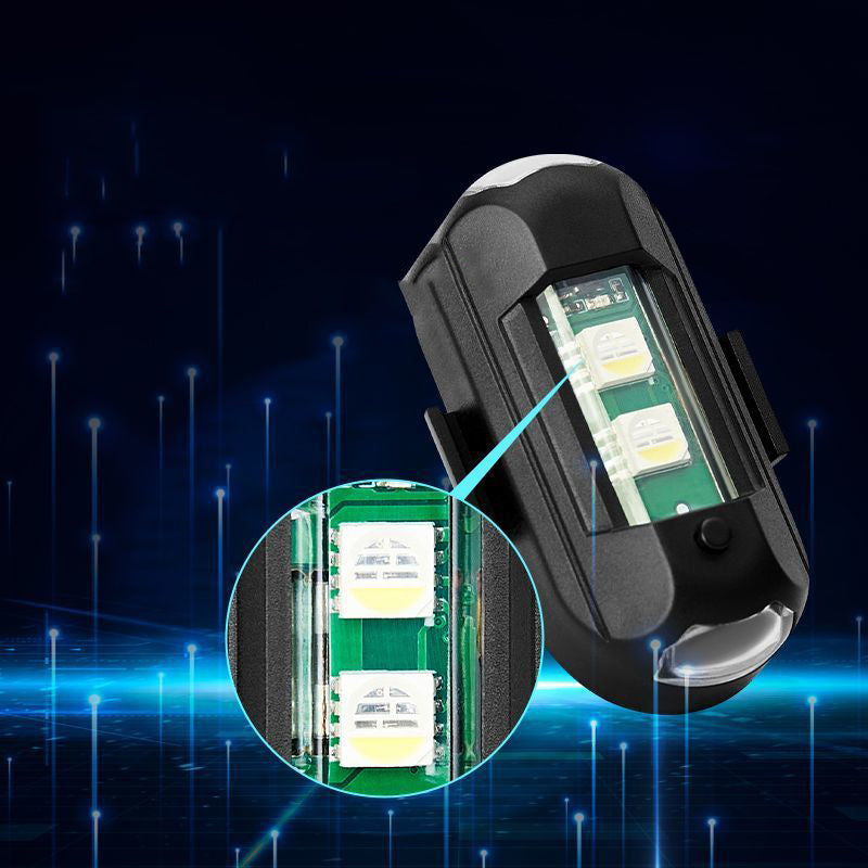 🔦 Wireless Rechargeable Vibration-Sensing Strobe Light — 7-Colour LED Safety Beacon for Cars, Bikes, Motorbikes & Outdoor Use 🚴‍♂️🚗✨