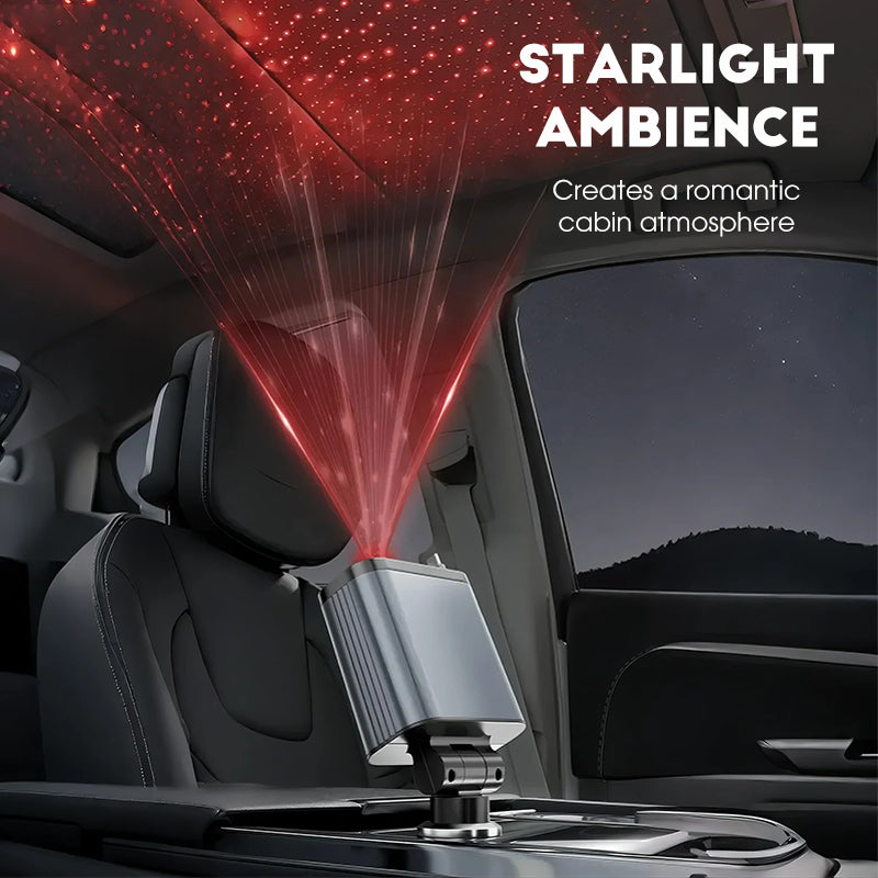 ✨ Ultra-fast 4-in-1 Car Charger 90W – With Retractable Cables & Ambient Starlight 🚗🌌