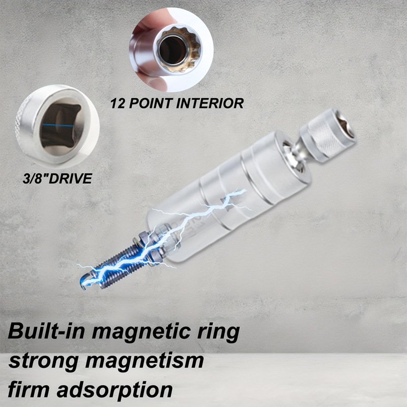 10-Piece Magnetic Swivel Spark Plug Socket Set